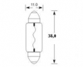 Autožárovka 12V/10W sufit.11x38mm