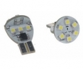 LED autožárovka 12V s paticí T10 bílá, 12LED/SMD 