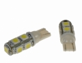 LED autožárovka 12V s paticí T10 bílá, 9LED/3SMD 