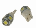 LED autožárovka 12V s paticí T10 bílá,oranžová, 5LED/3SMD 