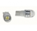 LED žárovka 12V T10 bílá, 1LED/3SMD s čočkou