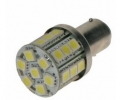 LED žárovka 12V s paticí BAY 15d(dvouvlákno) červená, 28LED/3SMD 