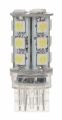 LED žárovka 12V s paticí T20 (7443) bílá, 18LED/3SMD 