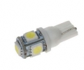 LED žárovka 24V s paticí T10 bílá, 5LED/3SMD 