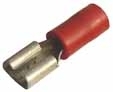 Objímka plochá izol. 4,8mm červ. 